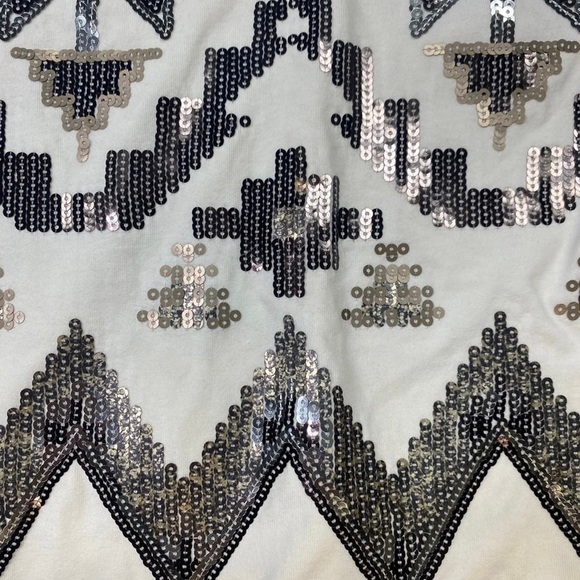 NWT Express White Off The Shoulder Sequin Dress - Picture 6 of 8